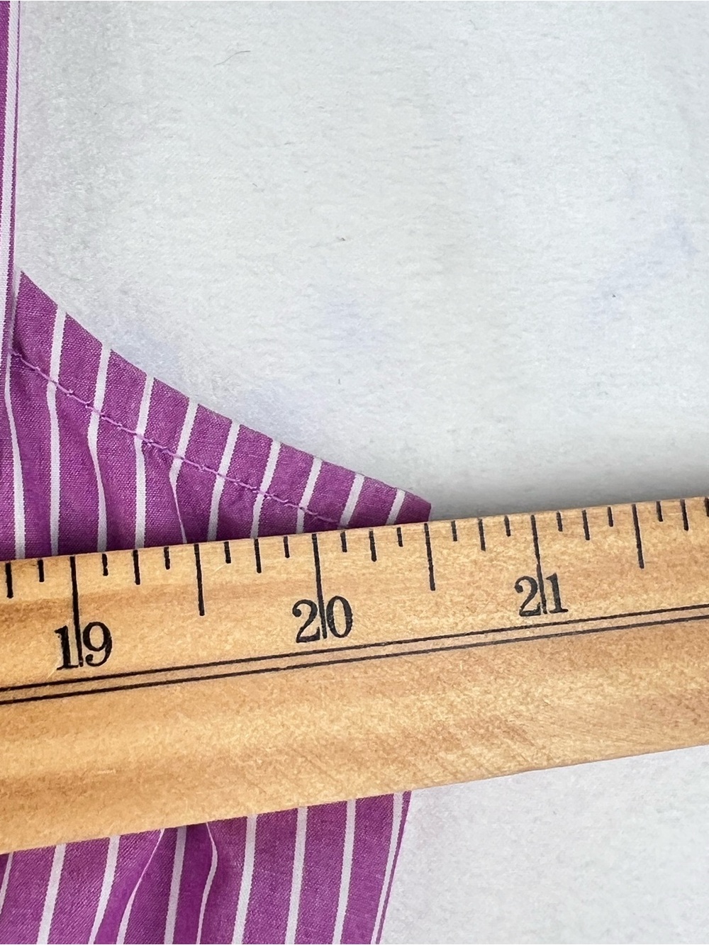 Loft Striped Poplin Midi Dress XL Lavender Purple Cotton Casual Boat Neck Preppy - Picture 10 of 13